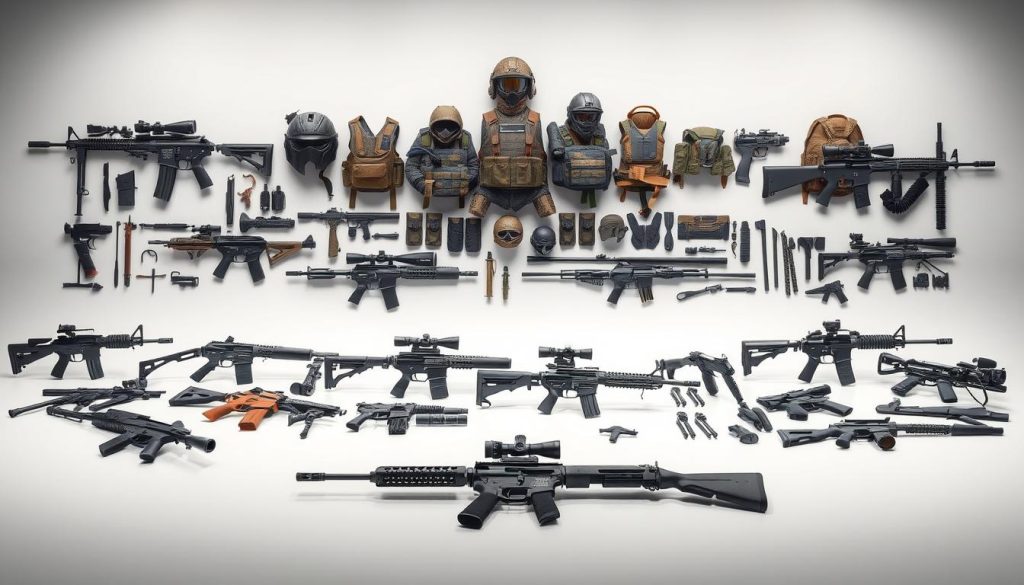 Free Fire weapons gear overview